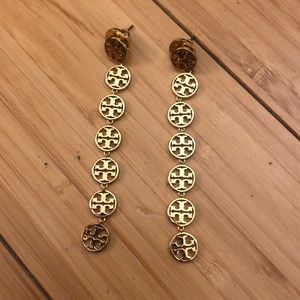Tory Burch Gold Logo Earrings